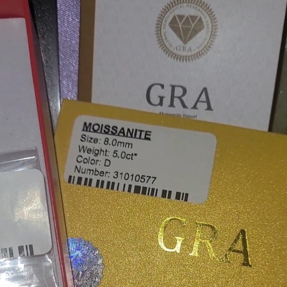 Moissanite Dangle Earrings - Picture 9 of 12